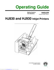 HASLER HJ930 Operating Manual