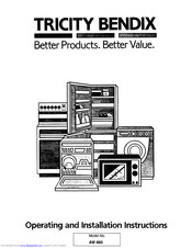 TRICITY BENDIX AW660 Operating And Installation Instructions