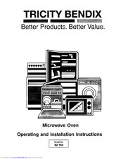 TRICITY BENDIX IM 750 Operating And Installation Instructions