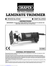 Draper 67044 Instructions Manual