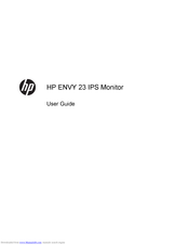 HP ENVY 23 IPS User Manual