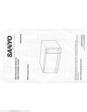 SANYO EM-A5410 Instruction Manual And Cooking Manual