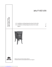Jøtul F 602 USA Installation And Operating Instructions Manual