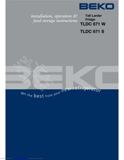 Beko TLDC 671 W Installation & Operation Manual