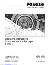 Miele T 699 C Operating Instructions Manual