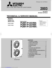 Mitsubishi Electric PUMY-P125YMA1 Technical & Service Manual