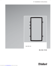Vaillant VWZ MPS 40 Installation Instructions Manual