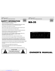 APART MA-35 Owner's Manual