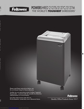 Fellowes 2127S Instructions Manual