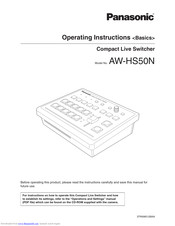 Panasonic AW-HS50N Operating Instructions Manual