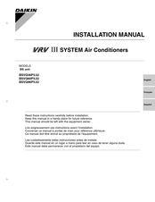 Daikin BSVQ96PVJU Installation Manual