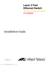 Allied Telesis AT-FS708/POE Installation Manual