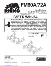 RHINO FM72A Parts Manual
