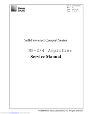 Meyer Sound MP-4 Service Manual