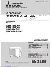 Mitsubishi Electric Mr.Slim MUZ-FD12NA-U1 Service Manual