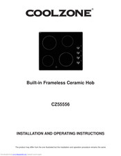 Coolzone CZ55556 Installation And Operating Instructions Manual