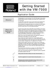 Roland VM-7000 Series Getting Started