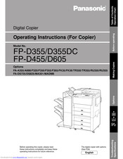 Panasonic FP-D355DC Operating Instructions Manual