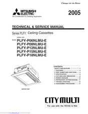 Mitsubishi Electric City Multi PLFY-P18NLMU-E Technical & Service Manual