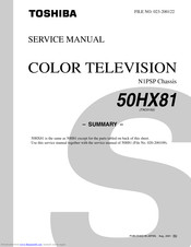 Toshiba 50HX81 Service Manual