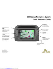 Lexus 2002 SC 430 Navigation system Quick Reference Manual