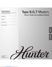 Hunter type b series Owner's Manual And Installation Manual