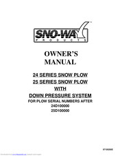 Sno-Way 25 Series Owner's Manual