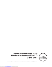 Husqvarna 336 EPA I Operator's Manual