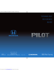 Honda 2013 Pilot Touring Reference Manual