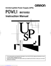 Omron POWLI BX75XS2 Instruction Manual