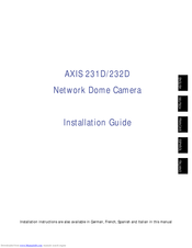 Axis AXIS 232D Installation Manual