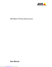 Axis Q6044-C User Manual