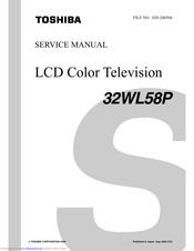 Toshiba 32WL58P Service Manual
