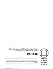 Husqvarna PA 1100 Operator's Manual