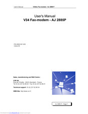CXR AJ 2885P User Manual