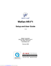 Wafian HR-F1 Setup And User Manual