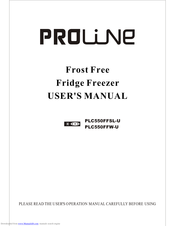 ProLine PLC550FFW-U User Manual