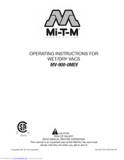 Mi-T-M MV-900-OMEV Operating Instructions Manual