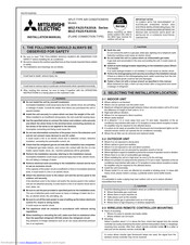 Mitsubishi Electric MSZ-FA25 Series Installation Manual