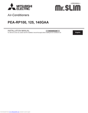 Mitsubishi Electric Mr.Slim PEA-RP125 Installation Manual