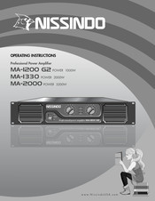 Nissindo MA-1330 POWER Operating Instructions Manual