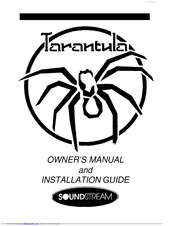 SoundStream Tarantula Limited Edition Owner's Manual And Installation Manual