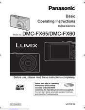 Panasonic Lumix DMC-FX65 Basic Operating Instructions Manual