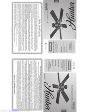 Hunter Savoy Owner's Manual And Installation Manual
