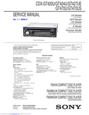 Sony Cdx Gt420u Manuals Manualslib