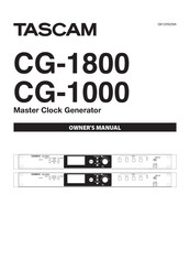 Tascam CG-1000 Owner's Manual