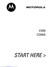 Motorola V265 Start Here Manual