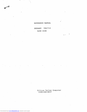 Silicon Valley Computer SHUGART 706 Reference Manual
