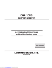 Lectrosonics DR175 Operating Instructions And Troubleshooting Manual