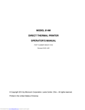 Microcom 814M Operator's Manual